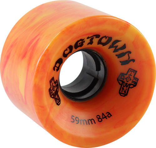 DOGTOWN MINI CRUISER 59mm 84a SWIRL YEL/RED Wheels Set