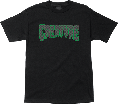 CREATURE LOGO CHECK SS TSHIRT XLARGE BLACK