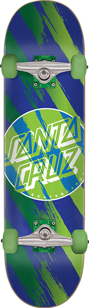 SANTA CRUZ BRUSH DOT SKATEBOARD COMPLETE-7.25