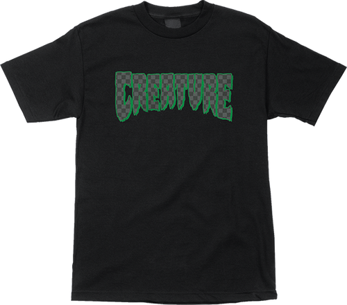 CREATURE LOGO CHECK SS TSHIRT MEDIUM BLACK