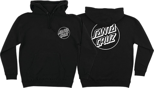 SANTA CRUZ OPUS DOT HOODIE SWEATSHIRT SMALL BLACK/WHT