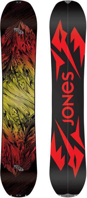 Jones Mountain Twin Split Snowboard Yellow Red 160