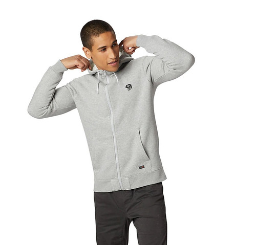 Mountain Hardwear Logo Full Zip Hoody Mens Heather Grey Ice