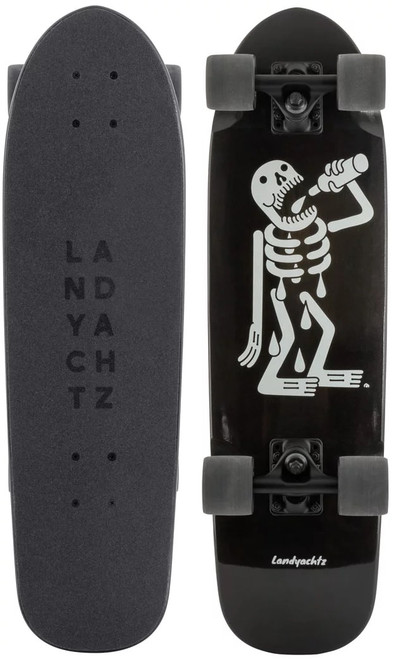 Landyachtz Dinghy Skeleton Skateboard Complete Black White 8x8.28.5
