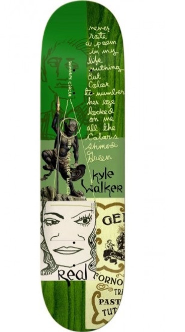 Real Kyle Postcard Skate Deck Green 8.38