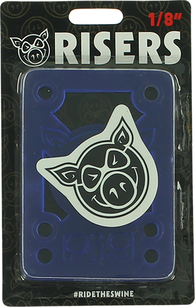 PIG PILES 1/8" SHOCK PAD BLUE Sticker (2 pack) set