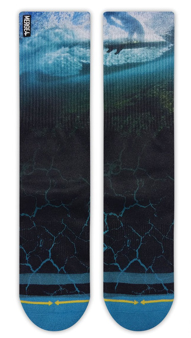 Merge4 Fish Bowl Crew Socks Blue