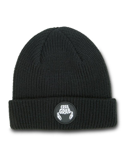 Crab Grab Circle Patch Beanie Black OneSize