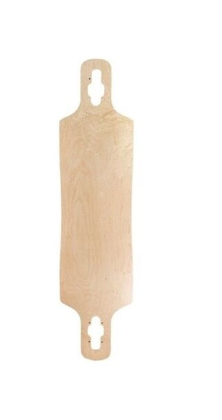 Blank Drop Thru Longboard Deck Natural 9.5x40