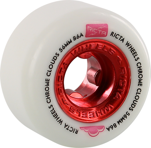 RICTA CHROME CLOUDS 56mm 86a WHT/RED Wheels Set