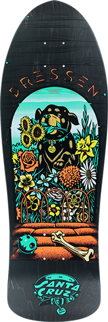 SANTA CRUZ DRESSEN PUP REISSUE DECK-9.5x29.44 BLACK