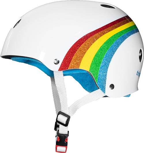 TRIPLE 8 CERTIFIED SWEATSAVER S/MEDIUM WHT/RAINBOW SPARKLE