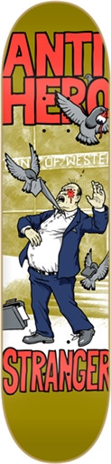 ANTI HERO STRANGER PIGEON REVENGE SKATEBOARD DECK-8.25