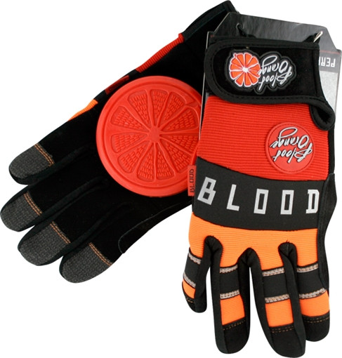BLOOD ORANGE KNUCKLES SLIDE GLOVES S MEDIUM BLK RED ORG