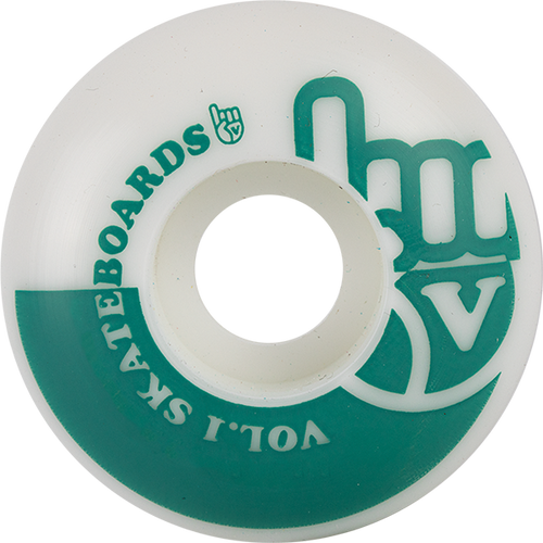 VOL.1 NO.1 53mm White/Teal WHEELS SET