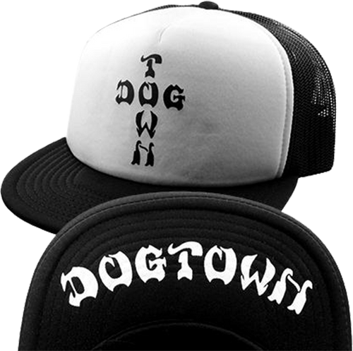 DOGTOWN CROSS LETTER MESH FLIP ADJ-WHITE/BLK