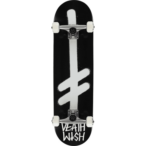 Deathwish Gang Logo Skateboard Complete Black White 8.2