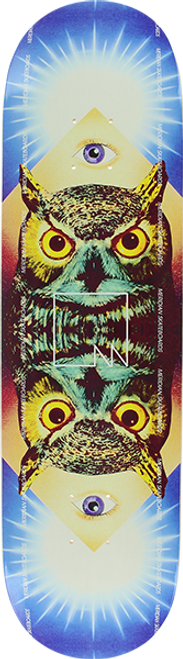 MERIDIAN OWL EYE SKATE DECK-8.25 BLUE