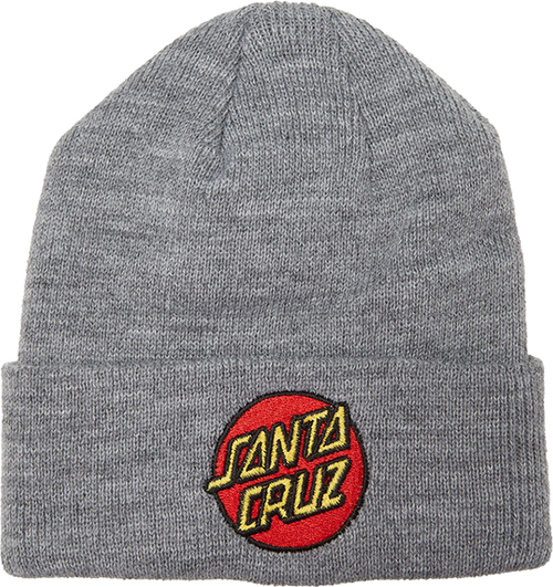 SANTA CRUZ CLASSIC DOT BEANIE LIGHT HEATHER GREY