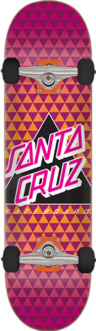 SANTA CRUZ NOT A DOT SKATEBOARD COMPLETE-7.5 PINK/ORG