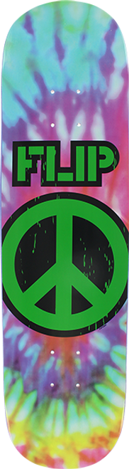 FLIP PEACE SKATE DECK-8.25 TIE DYE/GRN