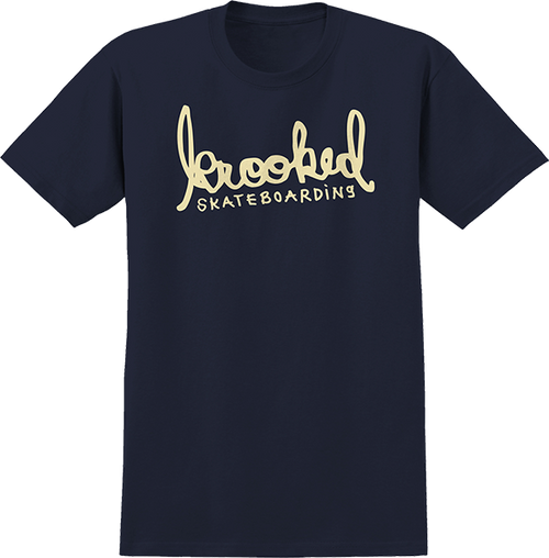 KROOKED SKRIPT SS TSHIRT MEDIUM NAVY/DISCHARGE