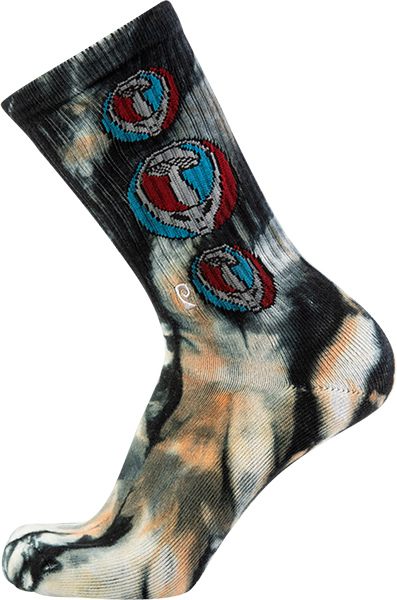 PSOCKADELIC MUSH HEAD TIE-DYE CREW SOCKS 1pr