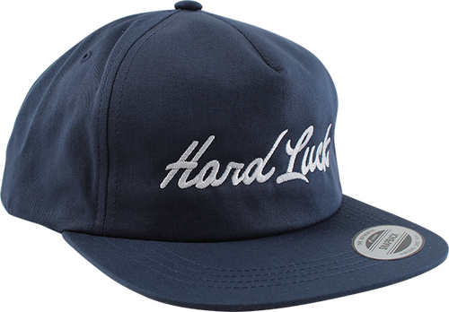 HARD LUCK CURSIVE HAT ADJ-NAVY