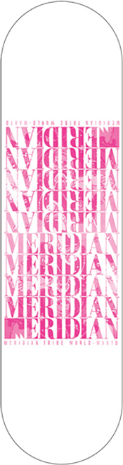 MERIDIAN FADE SKATE DECK-8.38 WHT/PINK