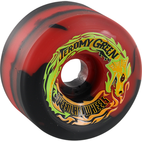 SPEEDLAB GREEN PRO SE 59mm 99a RED/BLK SWIRL WHEELS SET