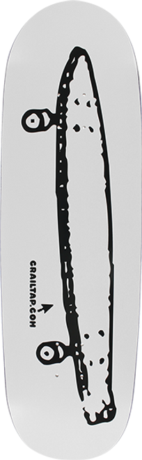 CRAILTAP LOGO SKATE DECK-9.25x32 WHITE/BLACK