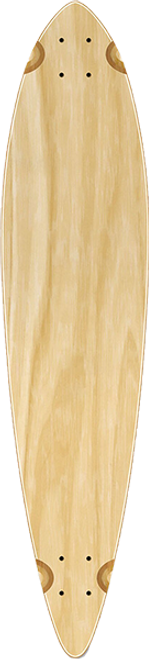 PUNKED PINTAIL BLANK SKATE DECK-9x40 NATURAL