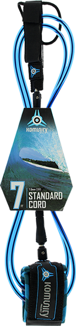 KOMUNITY 7' STANDARD LEASH 7mm BLUE W/CAMO STRAP