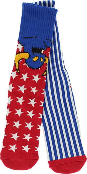 TOY MACHINE AMERICAN MONSTER CREW SOCKSMALL BLUE 1pr