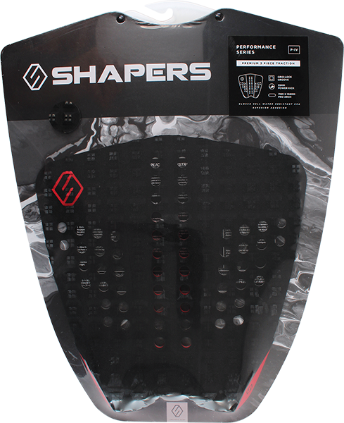 SHAPERS AUSTRALIA PERFORMANCE 4 TAILPAD BLK/RED