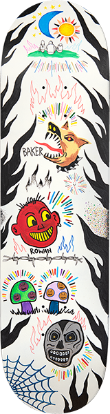 BAKER ROWAN HAPPY CAMPERS SKATEBOARD DECK-8.5