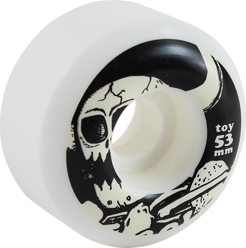 TOY MACHINE DEAD MONSTER 53mm WHT/BLK WHEELS SET