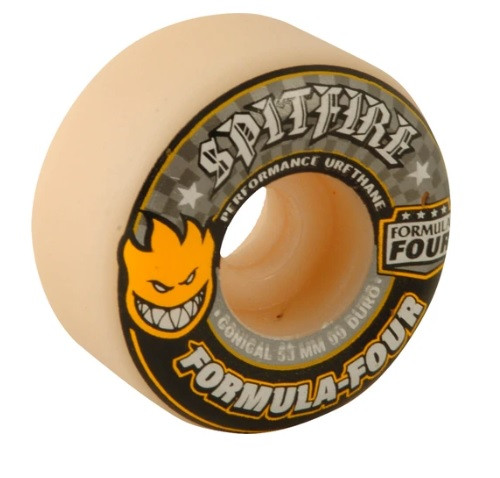 Spitfire F4 Conical Wheels Yellow Print 52Mm/99D Set