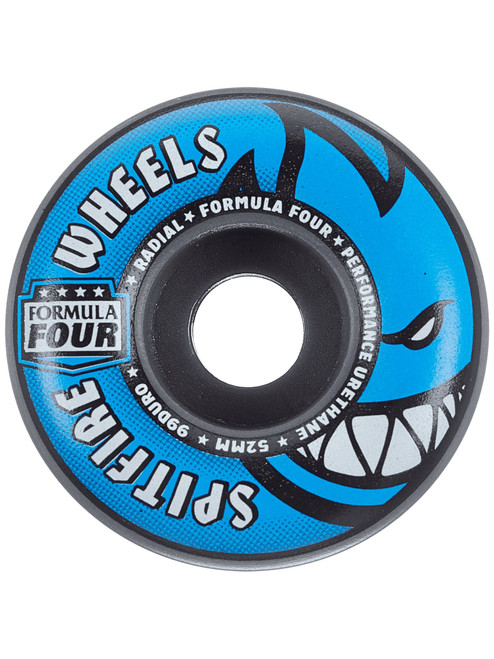 Spitfire F4 Radials Wheels Set Grey Blue 52mm99d