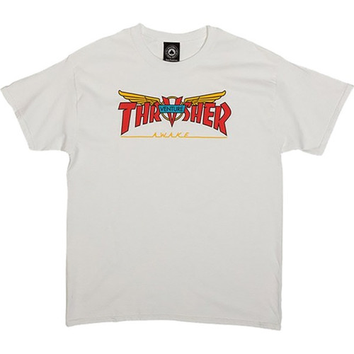 Thrasher Venture Collab SS Tshirt White Red Yellow