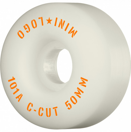 Mini Logo Wheels C-Cut 4Pack Wheels Set White 50mm/101a