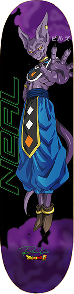 PRIMITIVE NEAL BEERUS SKATEBOARD DECK-8.12 PURPLE