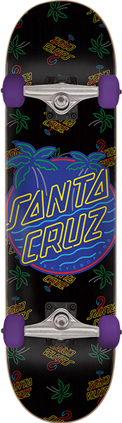 SANTA CRUZ GLOW DOT SKATEBOARD COMPLETE-7.8 BLACK