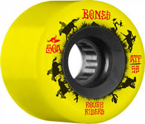 Bones ATF Rough Rider Wranglers Wheels Set Yellow 59mm/80a