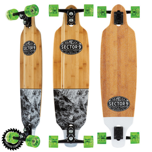 Sector 9 Bamboo Monsoon Skateboard Complete Bamboo Black 7.75x33.5