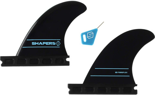 Shapers S-2 Future Side Bite Fins Black 2 Fin Set (WHITE)