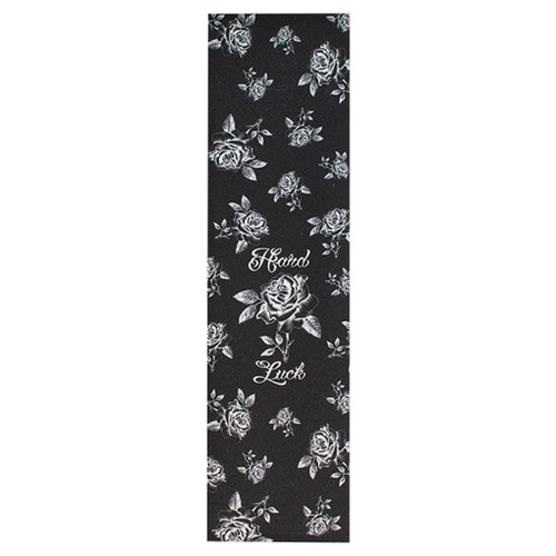 Hard Luck Rose Script Grip Tape Black Clear 9x33