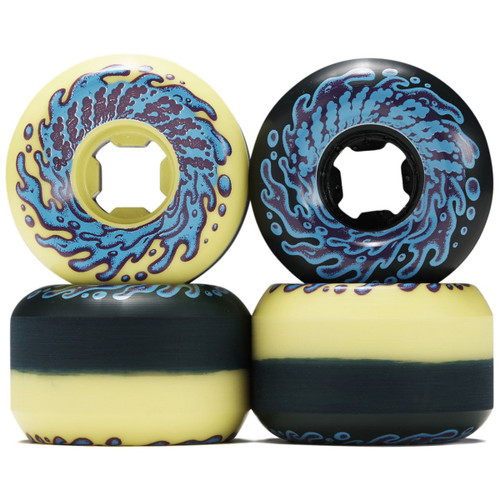 Santa Cruz DoubleTake Vomit Mini SlimeBall Wheels Set Yellow Black 53mm/97a