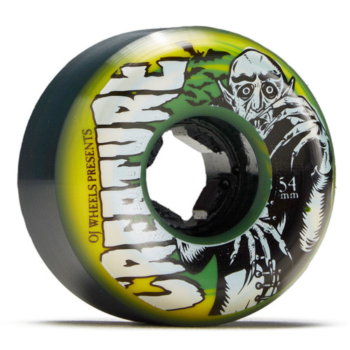 OJ X Creature Vampire Bloodsuck Wheels Set Green Yellow Swirl 54mm/97a