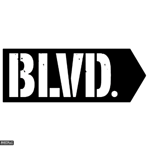 BLVD Logo Skate Deck Black White 8.25